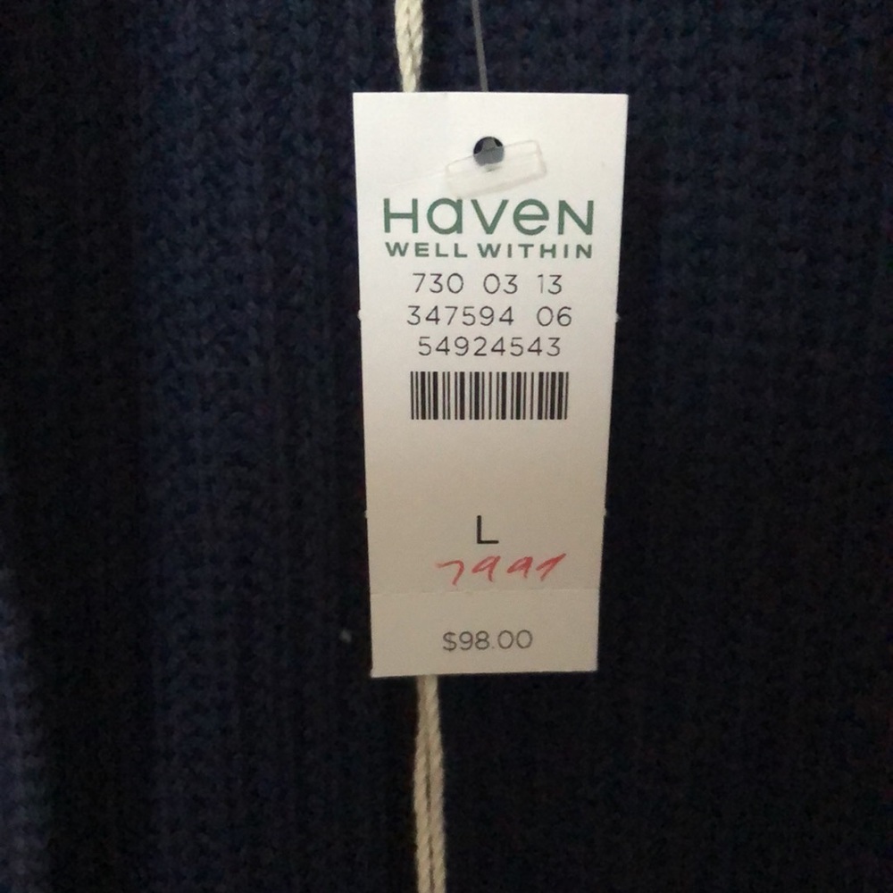 Haven Well Within (Talbots Sister Brand) Cardigan - Navy Blue - Picture 3 of 6
